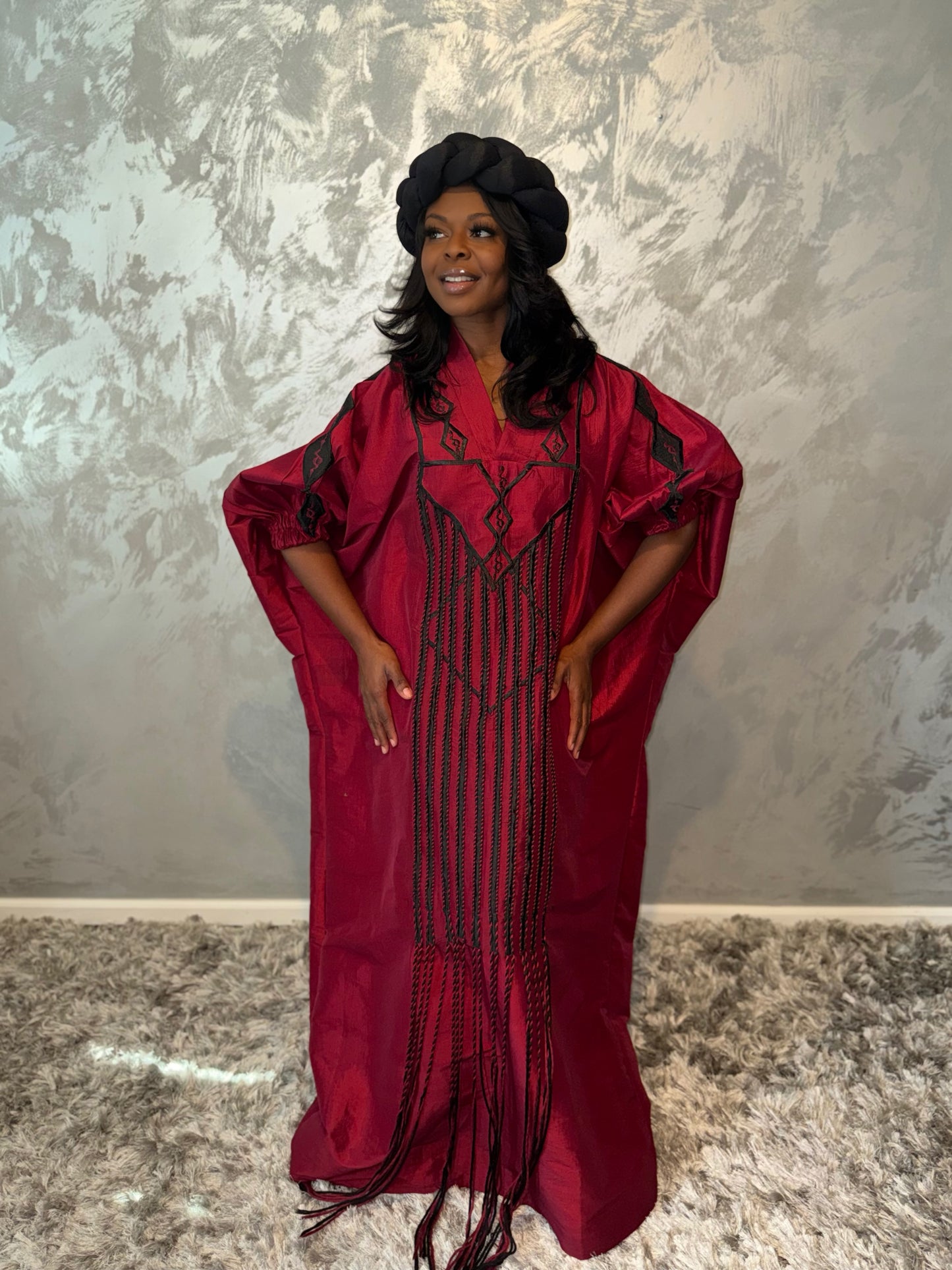 Adult Aztec Maroon Kaftan