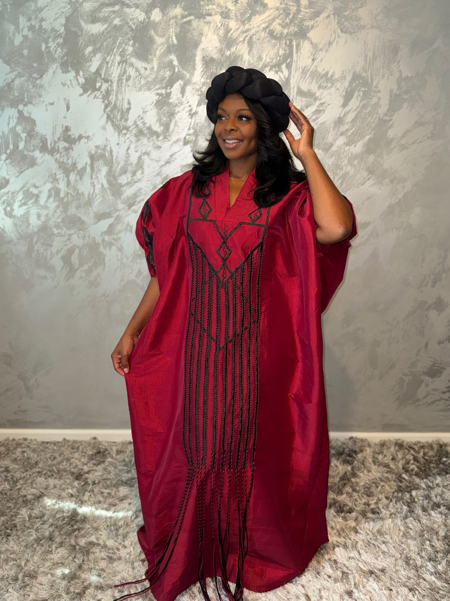 Adult Aztec Maroon Kaftan