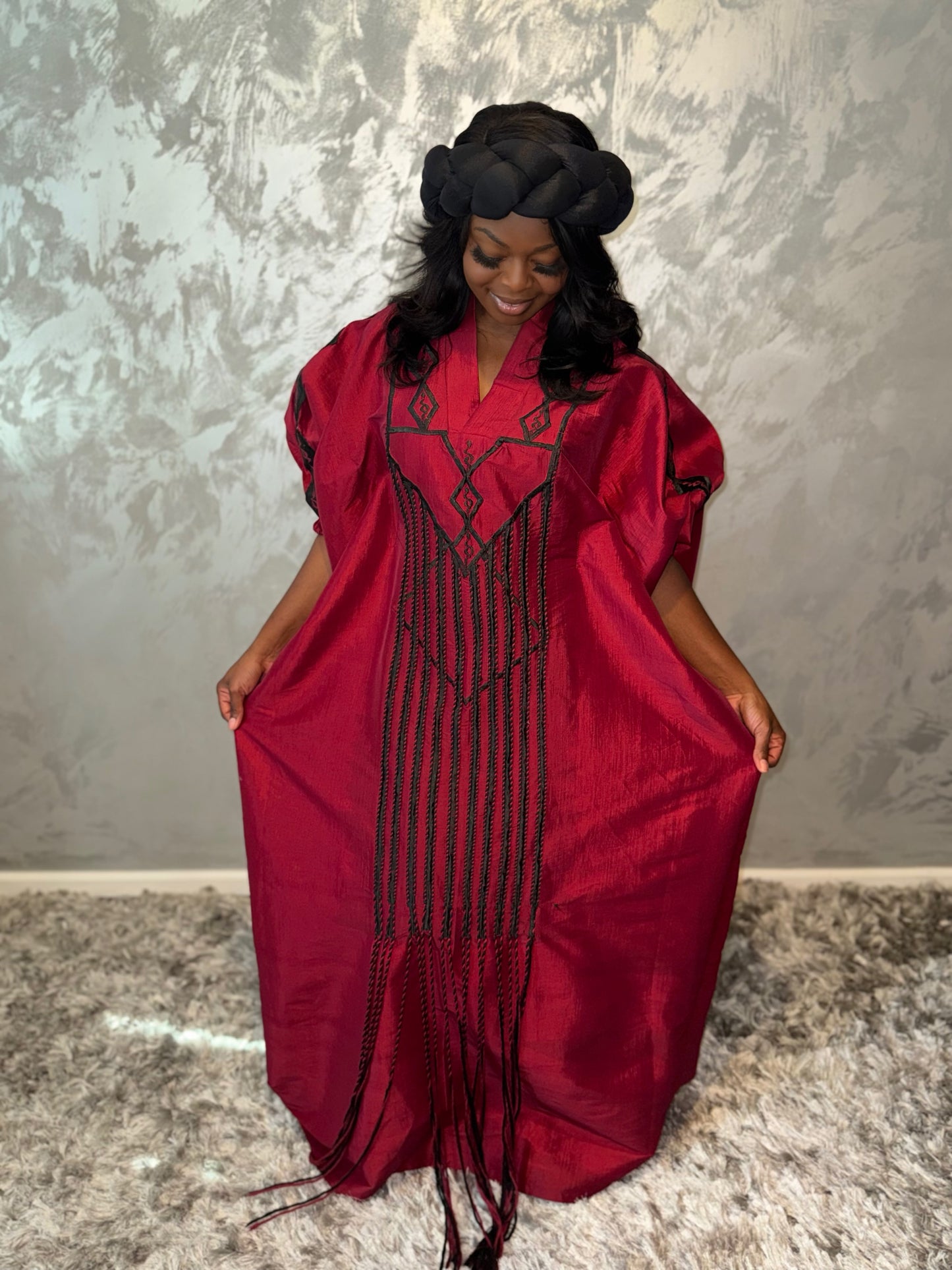 Adult Aztec Maroon Kaftan