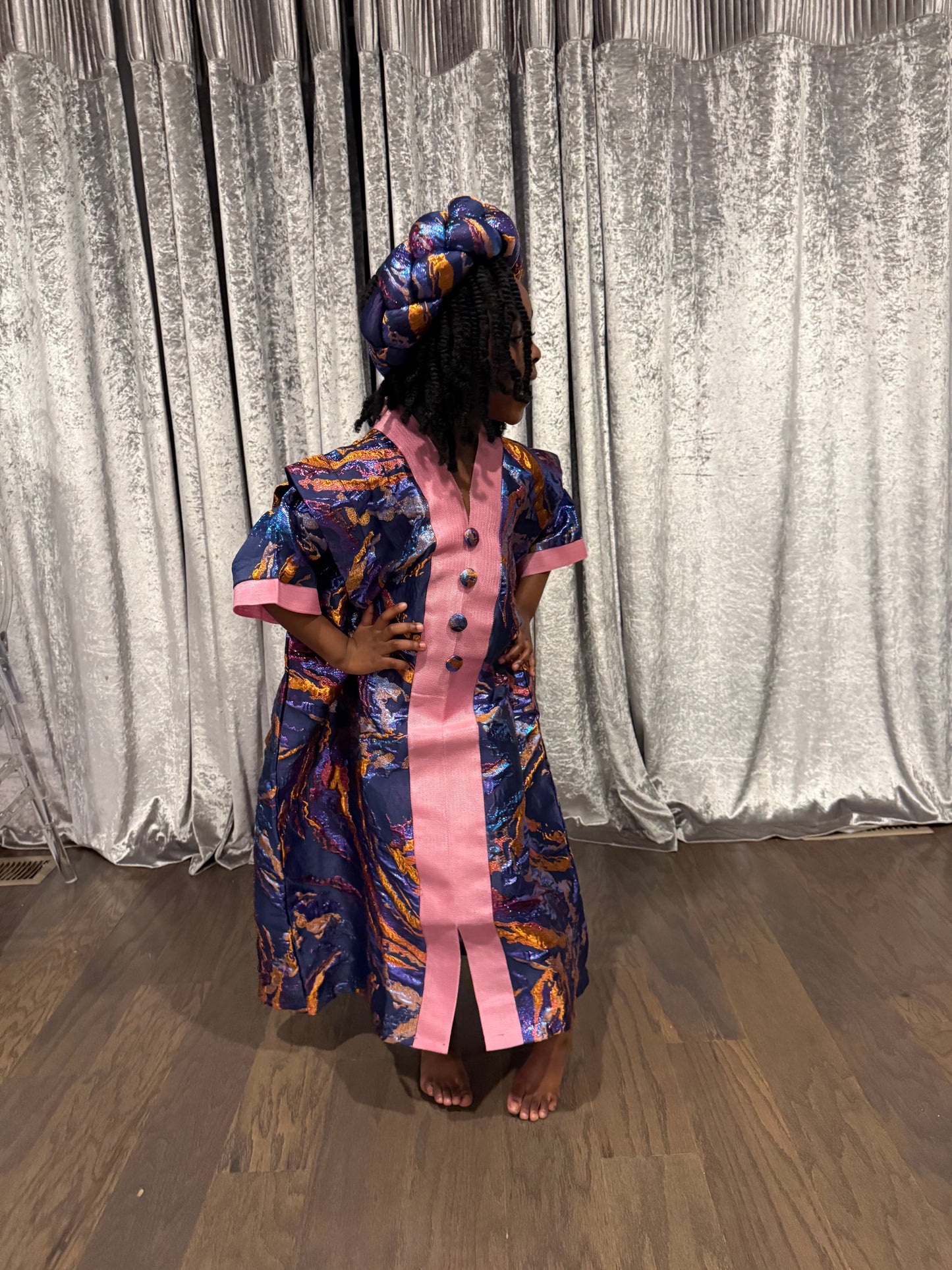 Children's Royal Metallic Kaftan