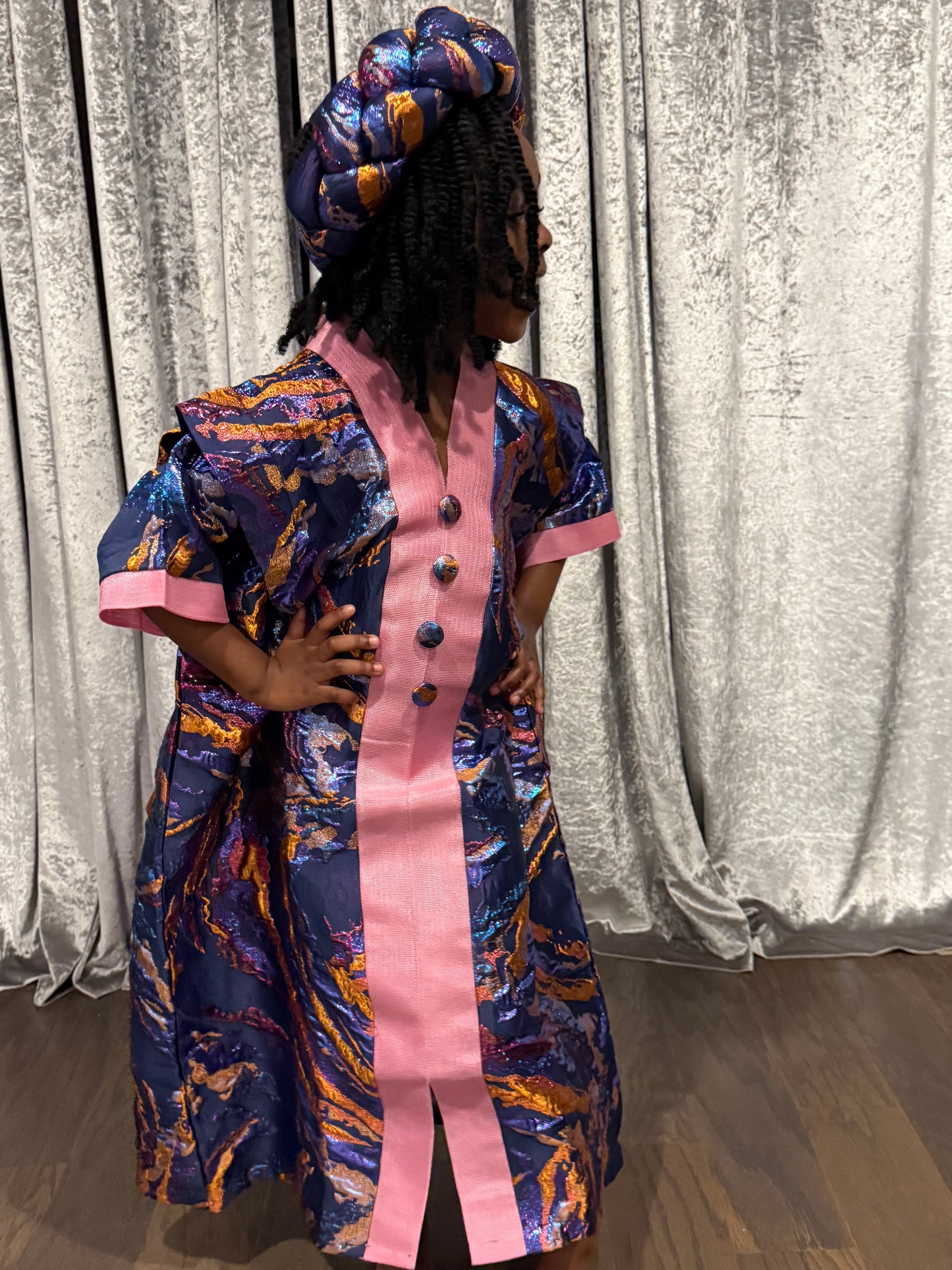 Children's Royal Metallic Kaftan