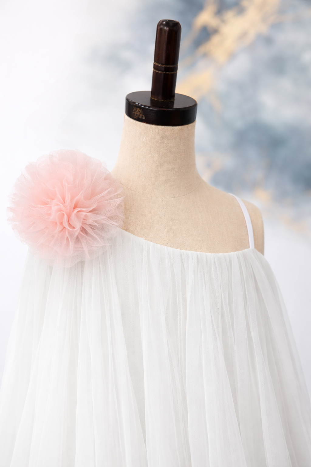🌸 The Blush Petal Dress- White