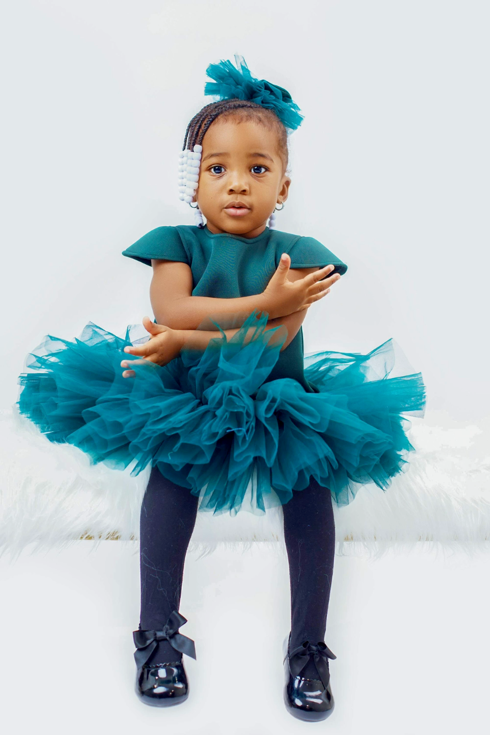 Emerald Green dress | Luxury Holiday Toddler Dress