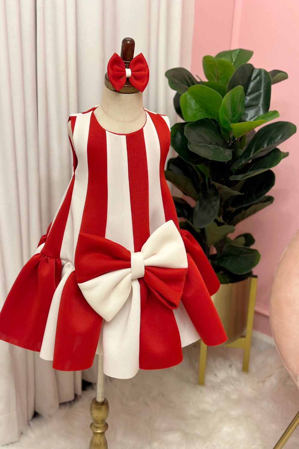 Candy Cane Dress | Luxury Holiday Toddler Dress