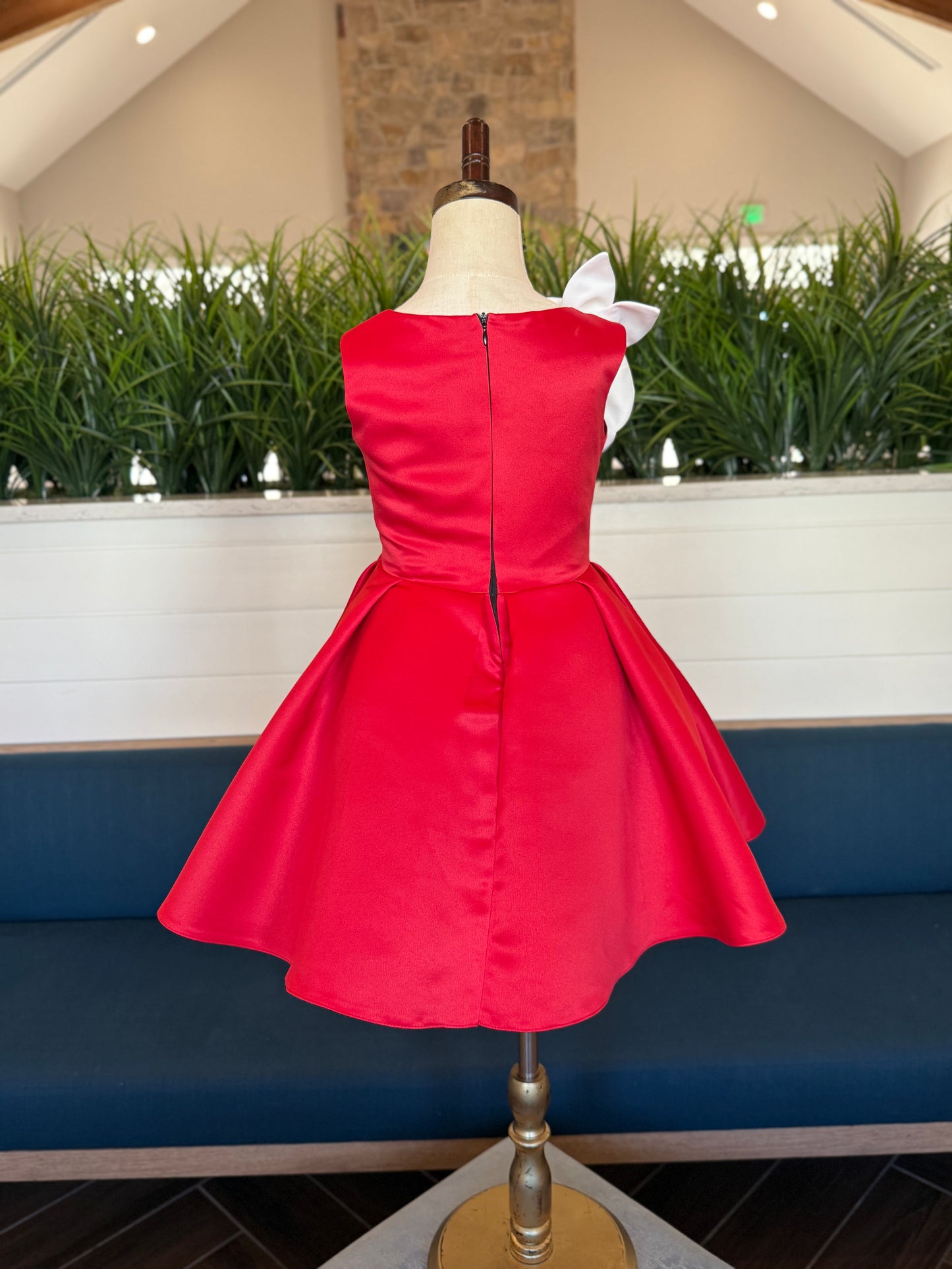 PRE-ORDER The Winter Rose Dress — Children’s Red Holiday Dress