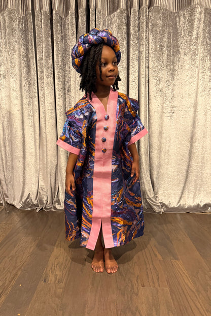 Children's Royal Metallic Kaftan
