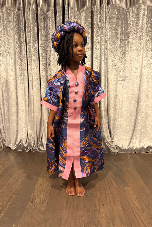 Children's Royal Metallic Kaftan