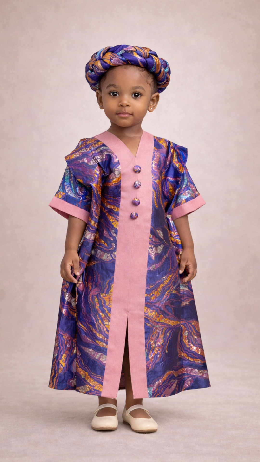 Children's Royal Metallic Kaftan