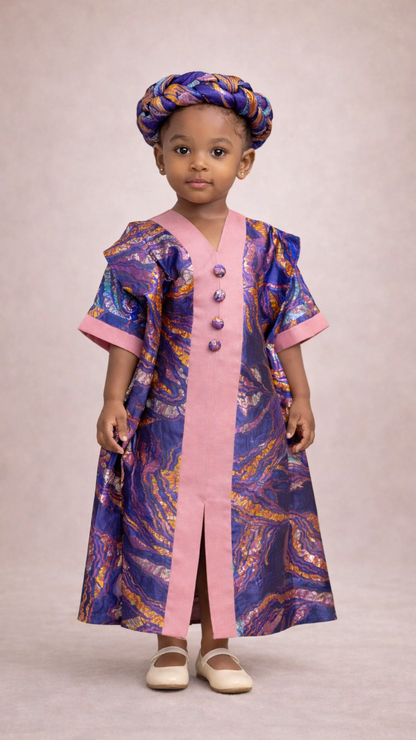 Children's Royal Metallic Kaftan