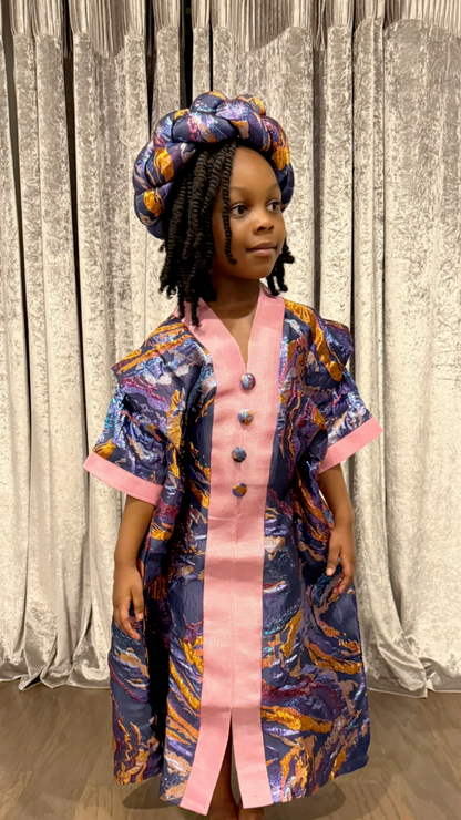 Children's Royal Metallic Kaftan