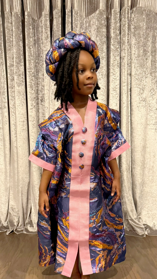 Children's Royal Metallic Kaftan