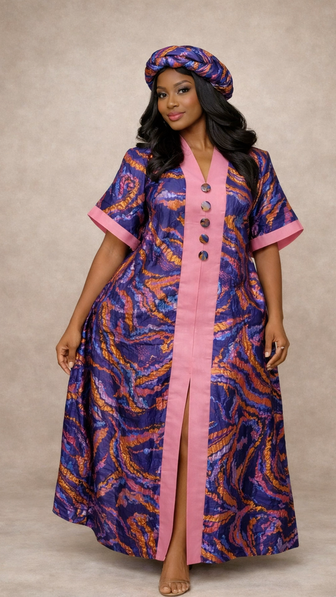 Adult Royal Metallic Kaftan