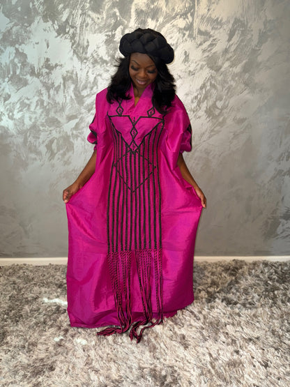 Adult Aztec Kaftan in Fuchsia