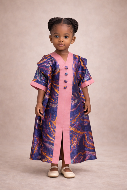 Children's Royal Metallic Kaftan