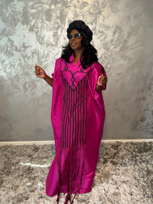 Adult Aztec Kaftan in Fuchsia