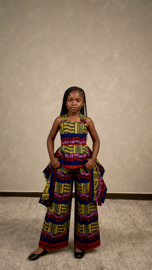 Girls’ Ara Multicolor African Print Two-Piece Set