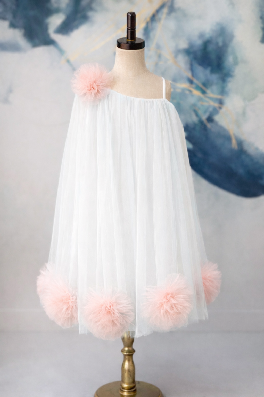 🌸 The Blush Petal Dress- White