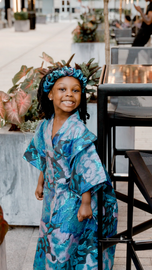 Children's Azure Blossom Kaftan