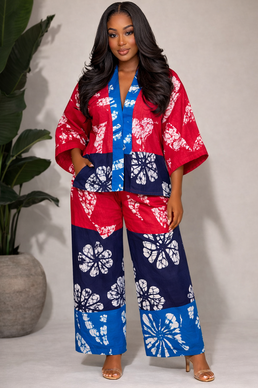 Amara Set – Luxury Ankara Two-Piece Outfit for Women
