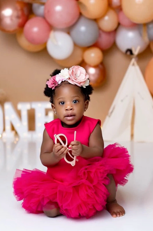 Fuchsia Pink Tulle Toddler Dress