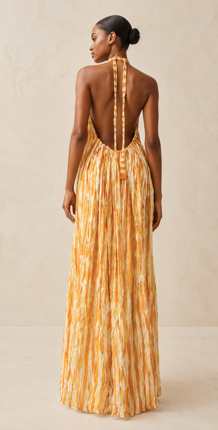 Women’s Adire Backless Dress