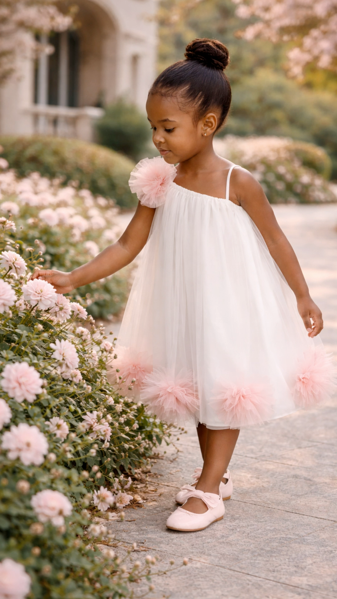 🌸 The Blush Petal Dress- White