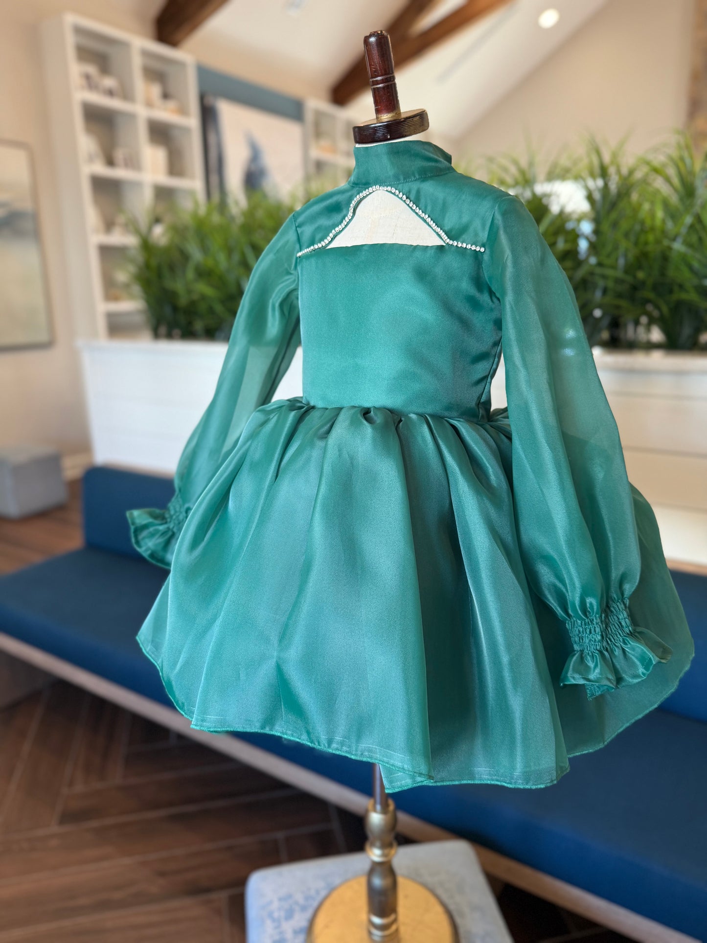 PRE-ORDER The Emerald Belle Dress — Emerald Green Children’s Christmas Dress