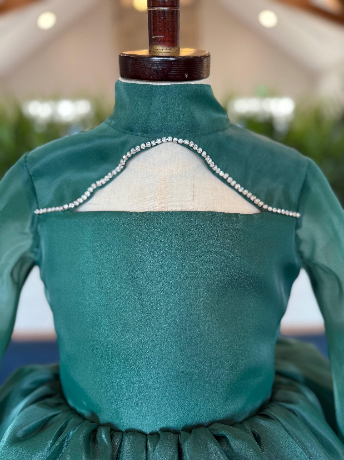 PRE-ORDER The Emerald Belle Dress — Emerald Green Children’s Christmas Dress