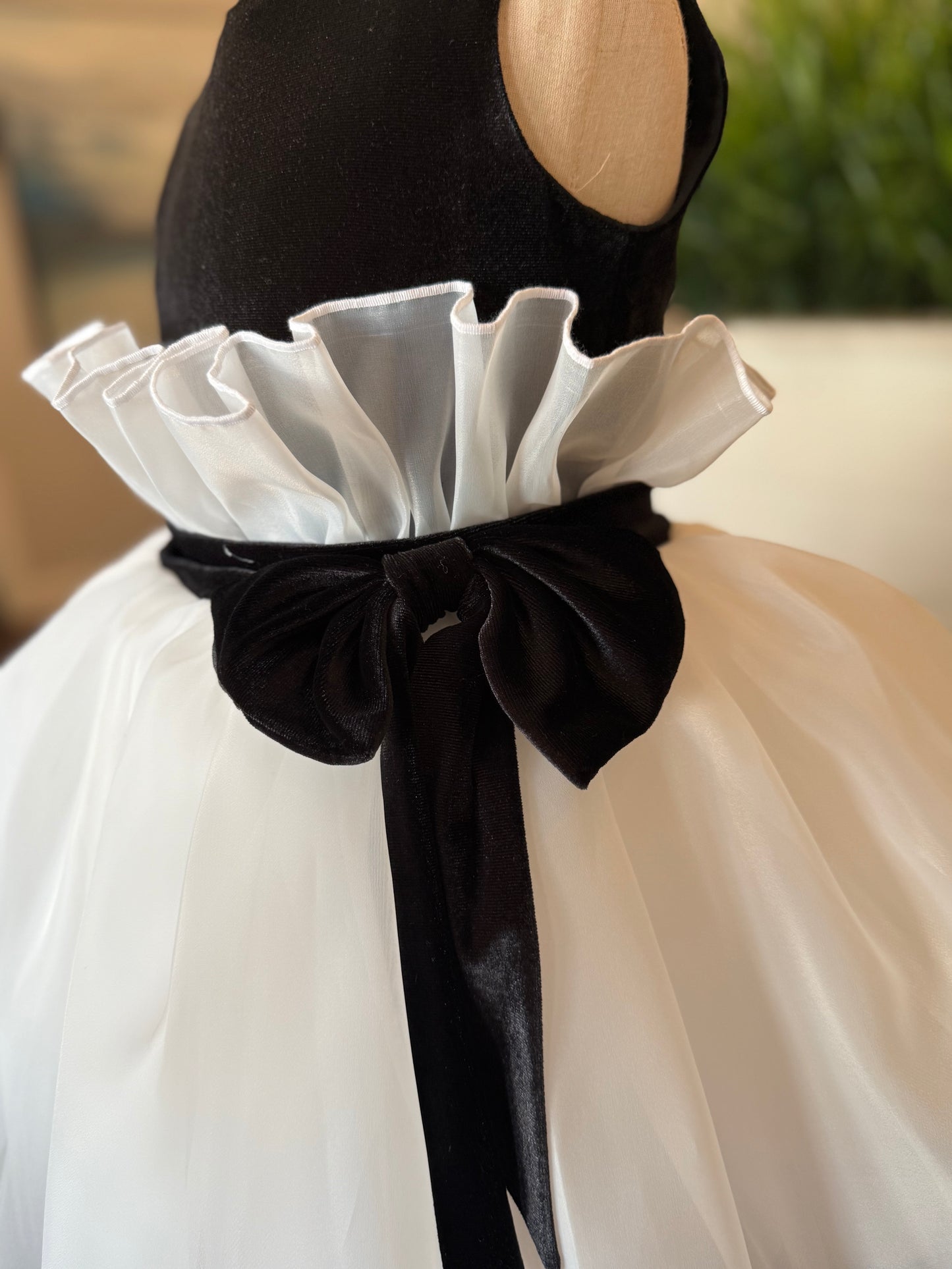 PRE-ORDER The Snow Belle Dress — Black & White Children’s Christmas Dress
