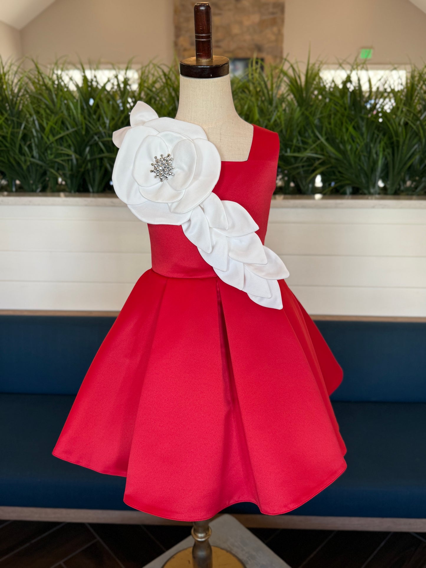 PRE-ORDER The Winter Rose Dress —  Children’s Red Holiday Dress