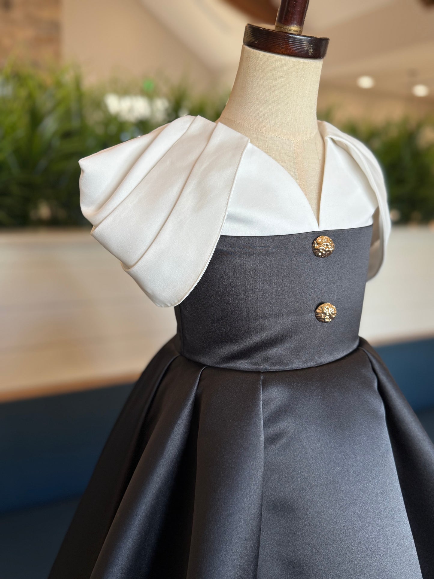 PRE-ORDER The Grace Royale Dress —Black & White  Children’s Christmas Dress