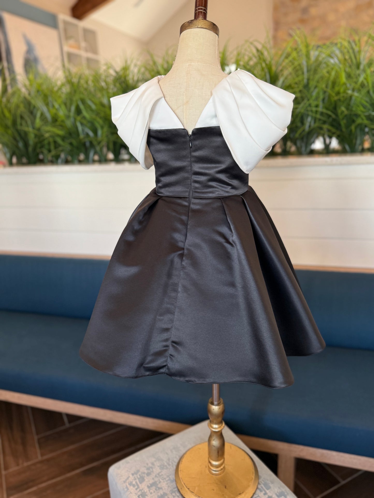 PRE-ORDER The Grace Royale Dress —Black & White  Children’s Christmas Dress